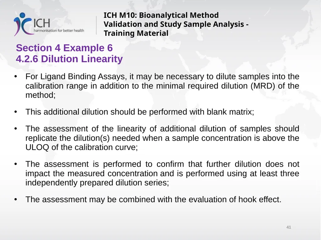 ICH M10: Bioanalytical Method Validation and Study - slide 41 of 76