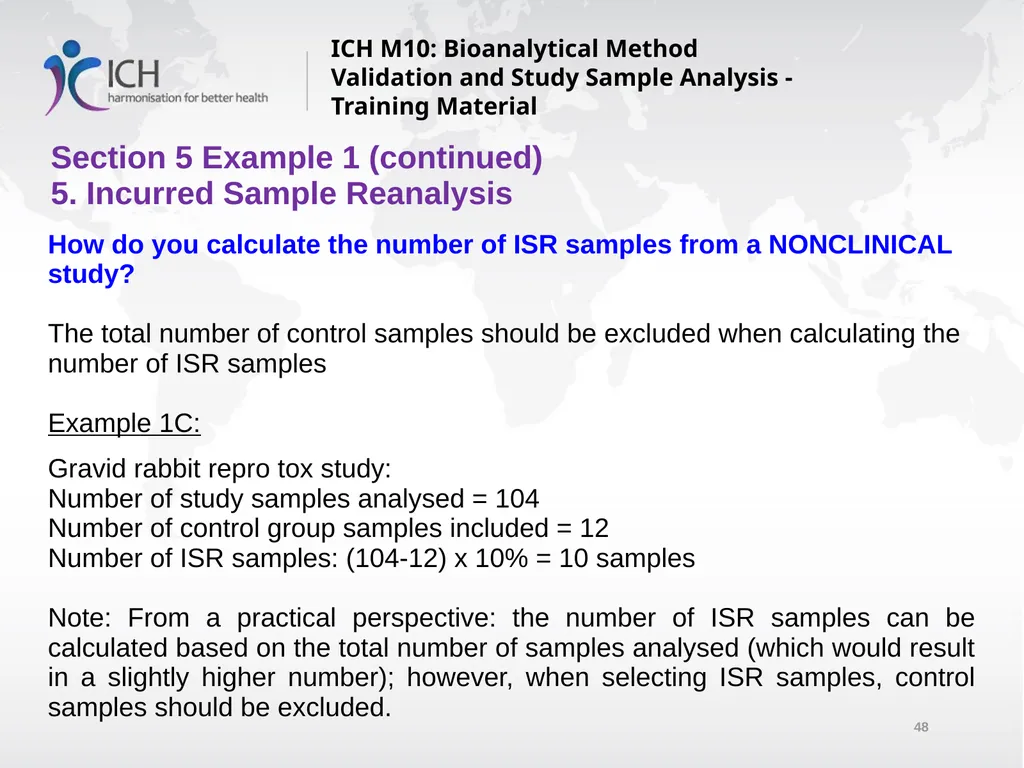 ICH M10: Bioanalytical Method Validation and Study - slide 48 of 76