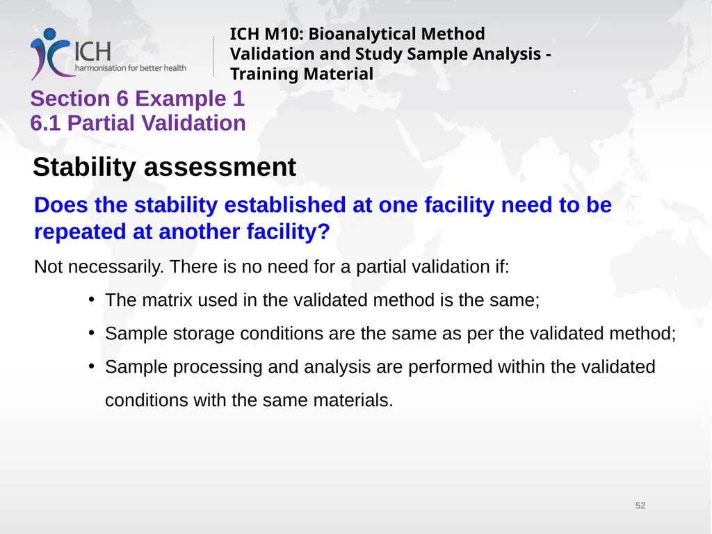 ICH M10: Bioanalytical Method Validation and Study - slide 52 of 76