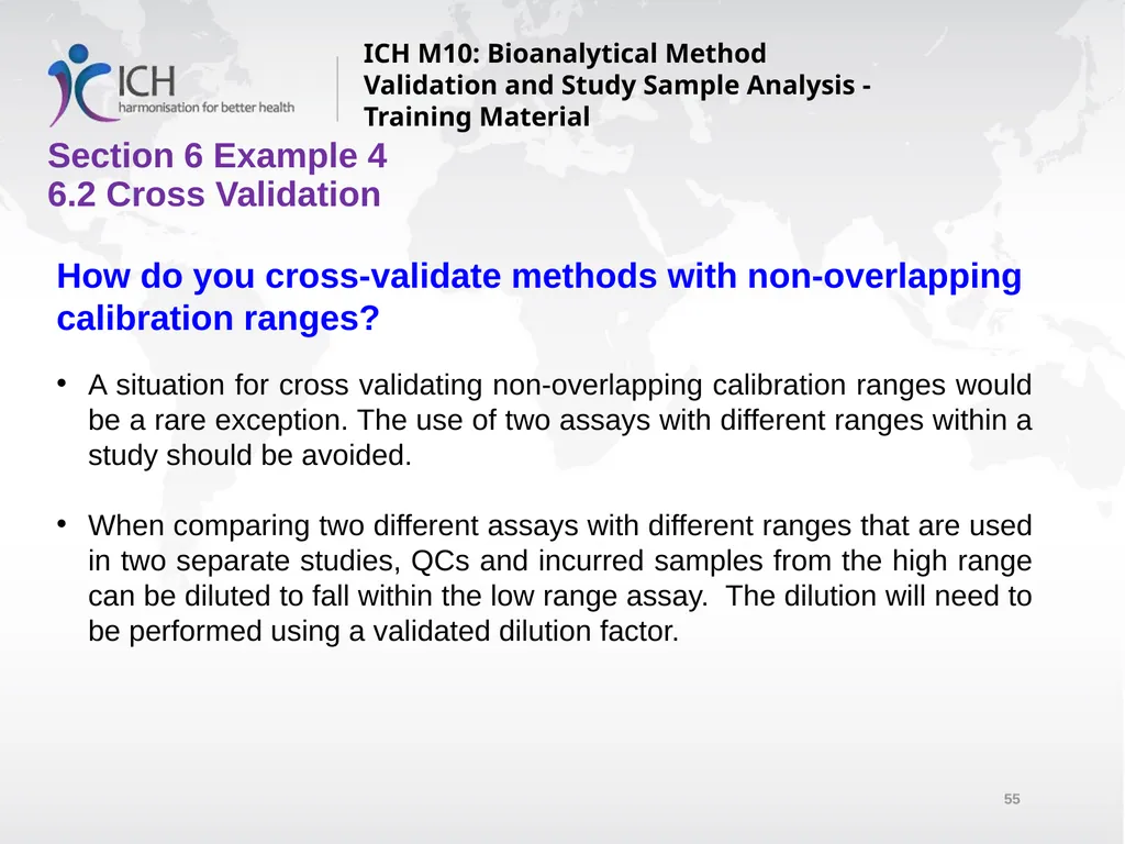 ICH M10: Bioanalytical Method Validation and Study - slide 55 of 76