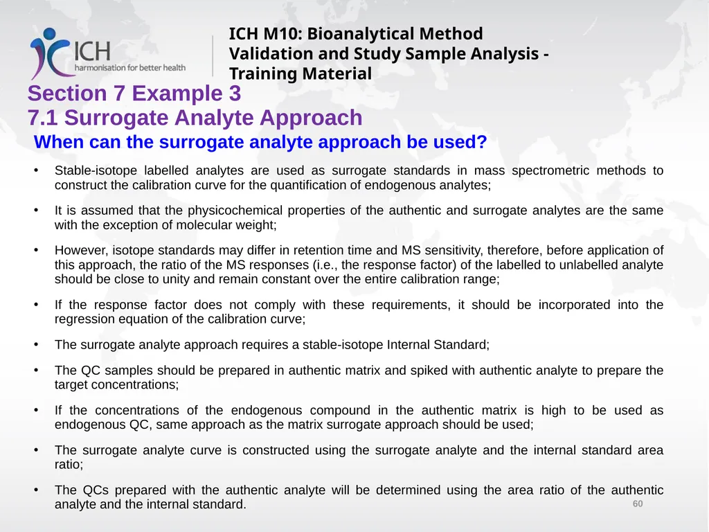ICH M10: Bioanalytical Method Validation and Study - slide 60 of 76
