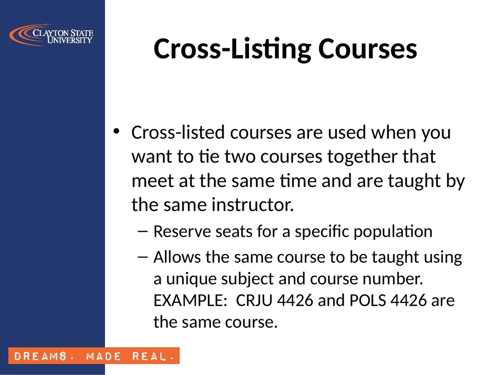 Banner Class Schedule Training SSASECT Section - slide 17 of 24