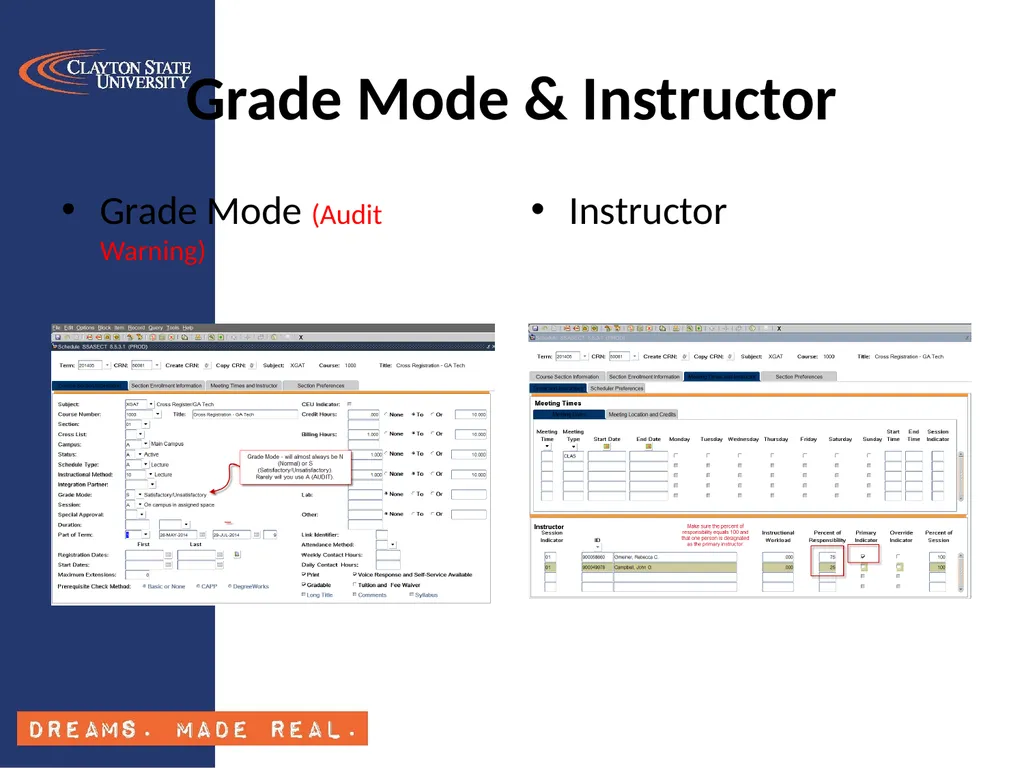 Banner Class Schedule Training SSASECT Section - slide 14 of 24