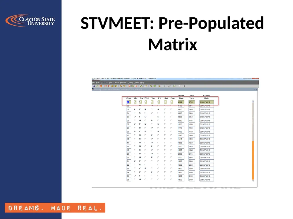 Banner Class Schedule Training SSASECT Section - slide 13 of 24