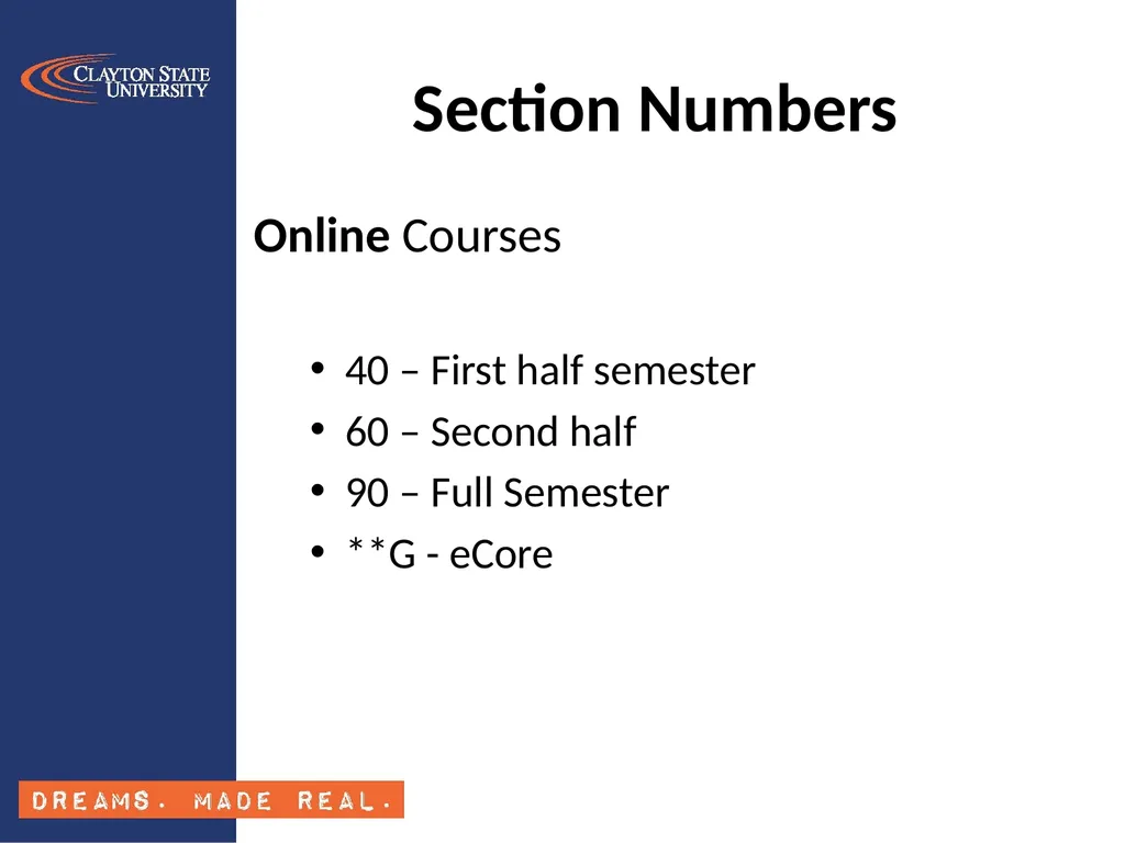 Banner Class Schedule Training SSASECT Section - slide 4 of 24