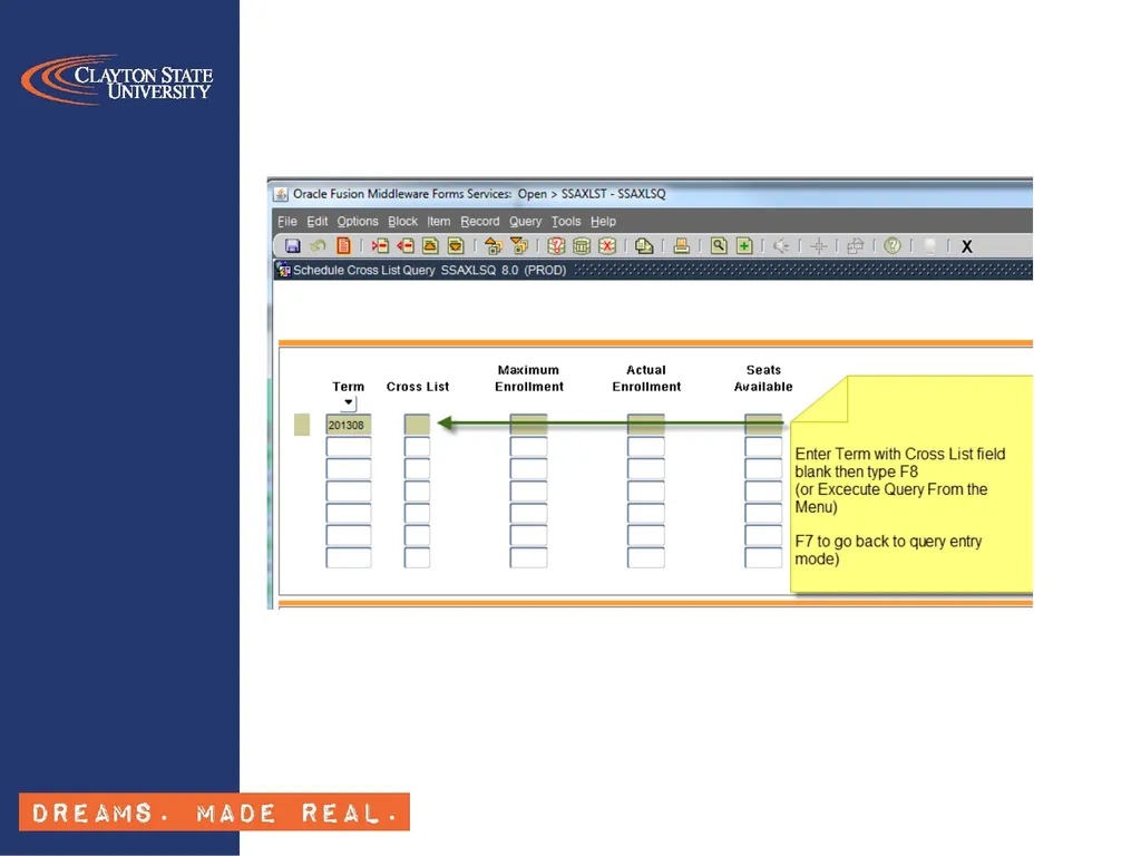 Banner Class Schedule Training SSASECT Section - slide 19 of 24