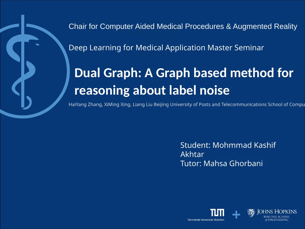 Dual Graph: A Graph based method for reasoning - slide 1 of 21