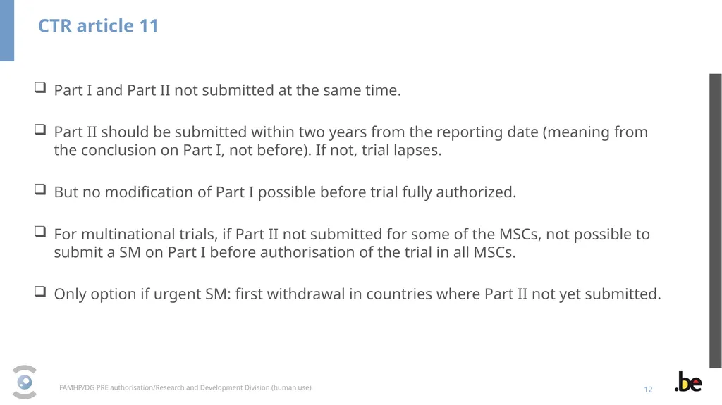 New Clinical Trial Regulation: Information - slide 12 of 52