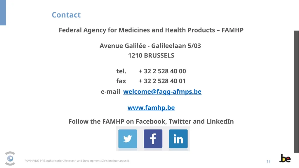 New Clinical Trial Regulation: Information - slide 51 of 52