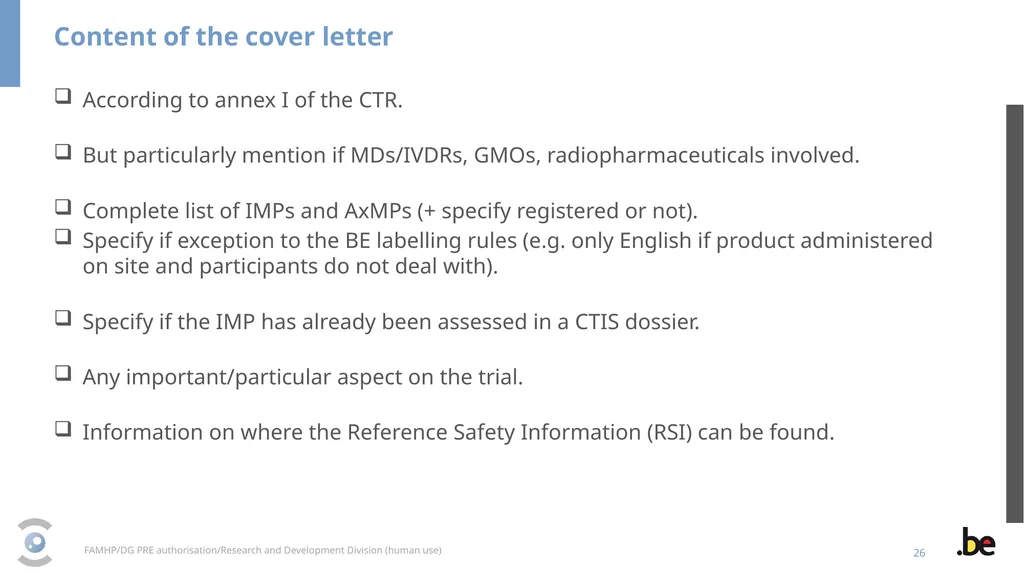 New Clinical Trial Regulation: Information - slide 26 of 52