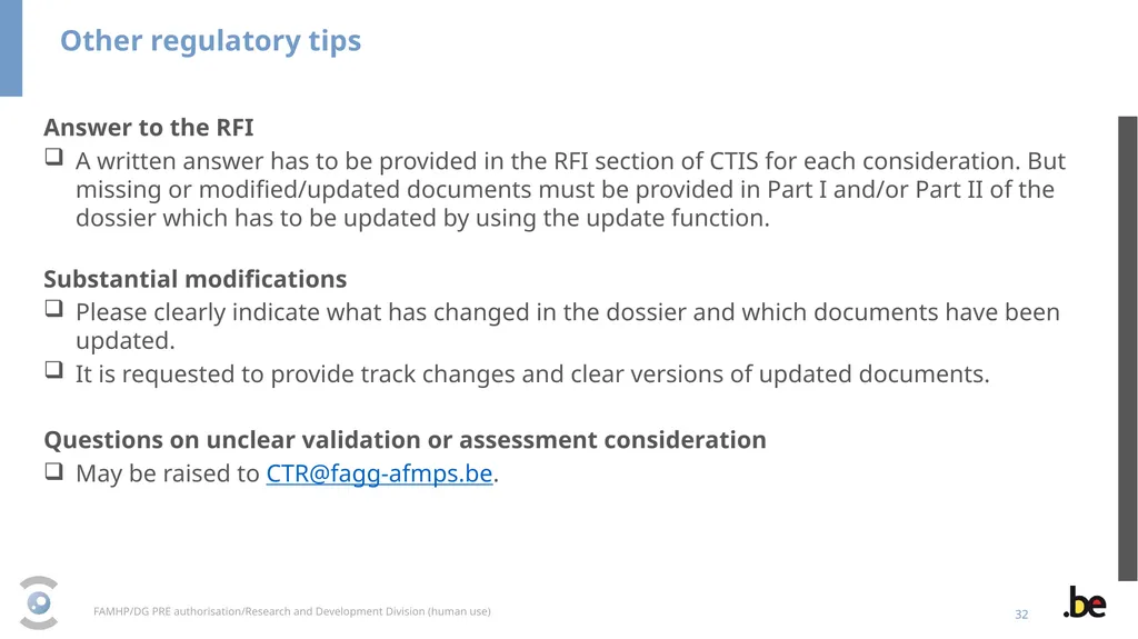 New Clinical Trial Regulation: Information - slide 32 of 52