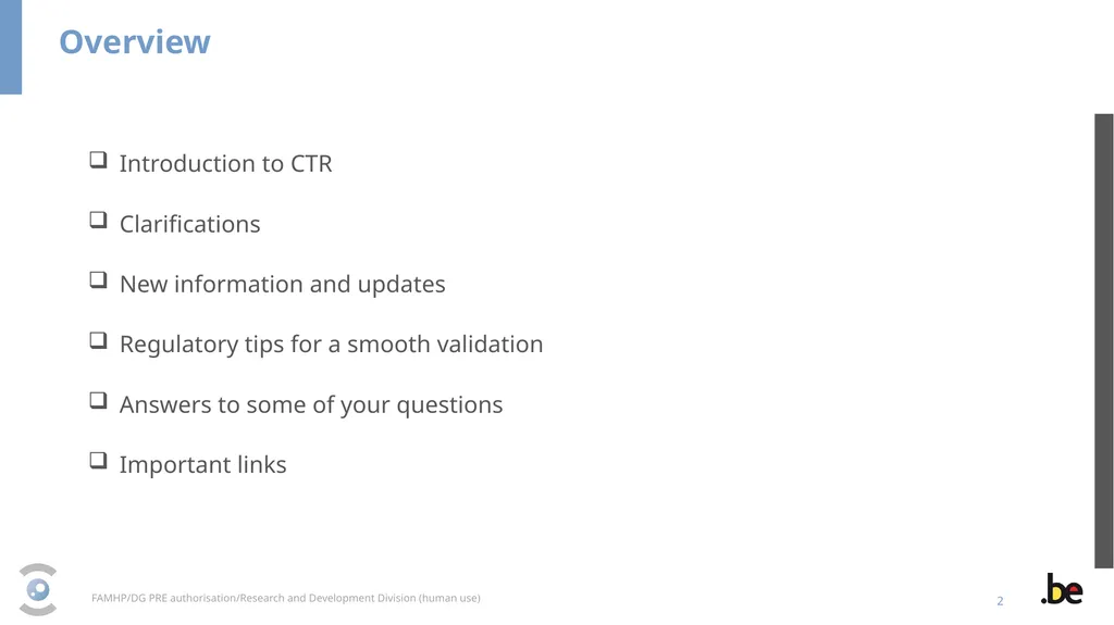 New Clinical Trial Regulation: Information - slide 2 of 52