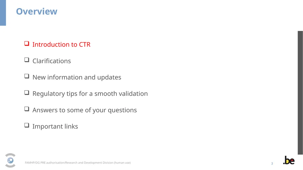 New Clinical Trial Regulation: Information - slide 3 of 52