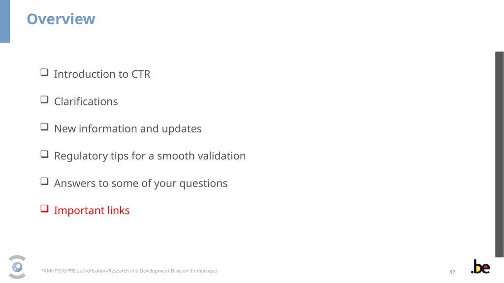 New Clinical Trial Regulation: Information - slide 47 of 52