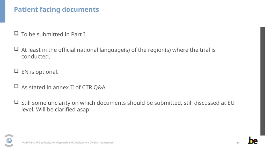New Clinical Trial Regulation: Information - slide 30 of 52