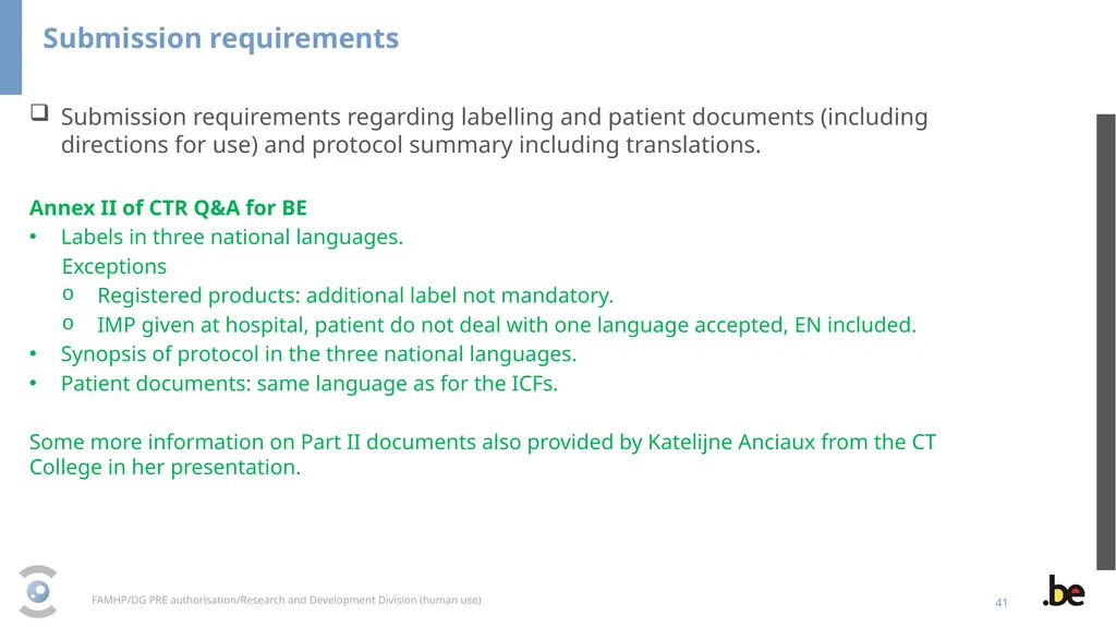 New Clinical Trial Regulation: Information - slide 41 of 52