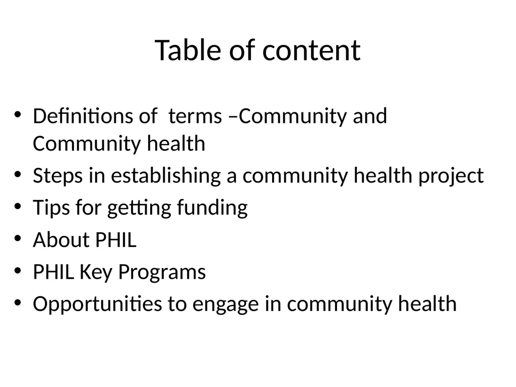 Community Health Webinar Presentation by: Mrs. - slide 2 of 22