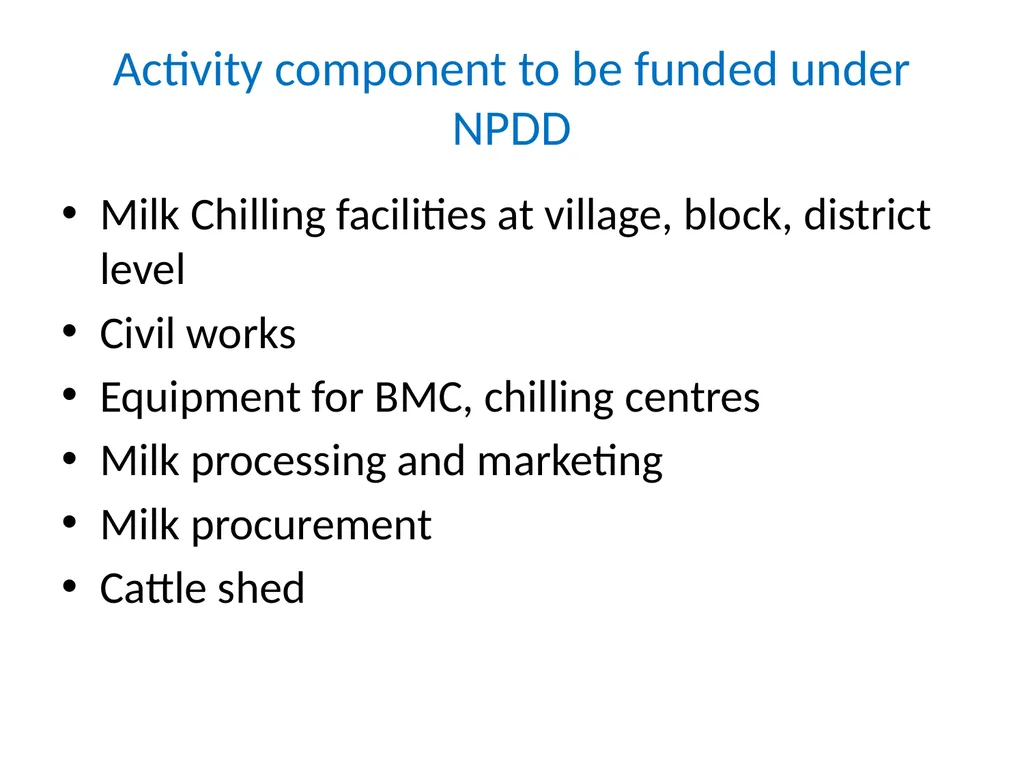 National Programme for Bovine Breeding and Dairy - slide 10 of 30