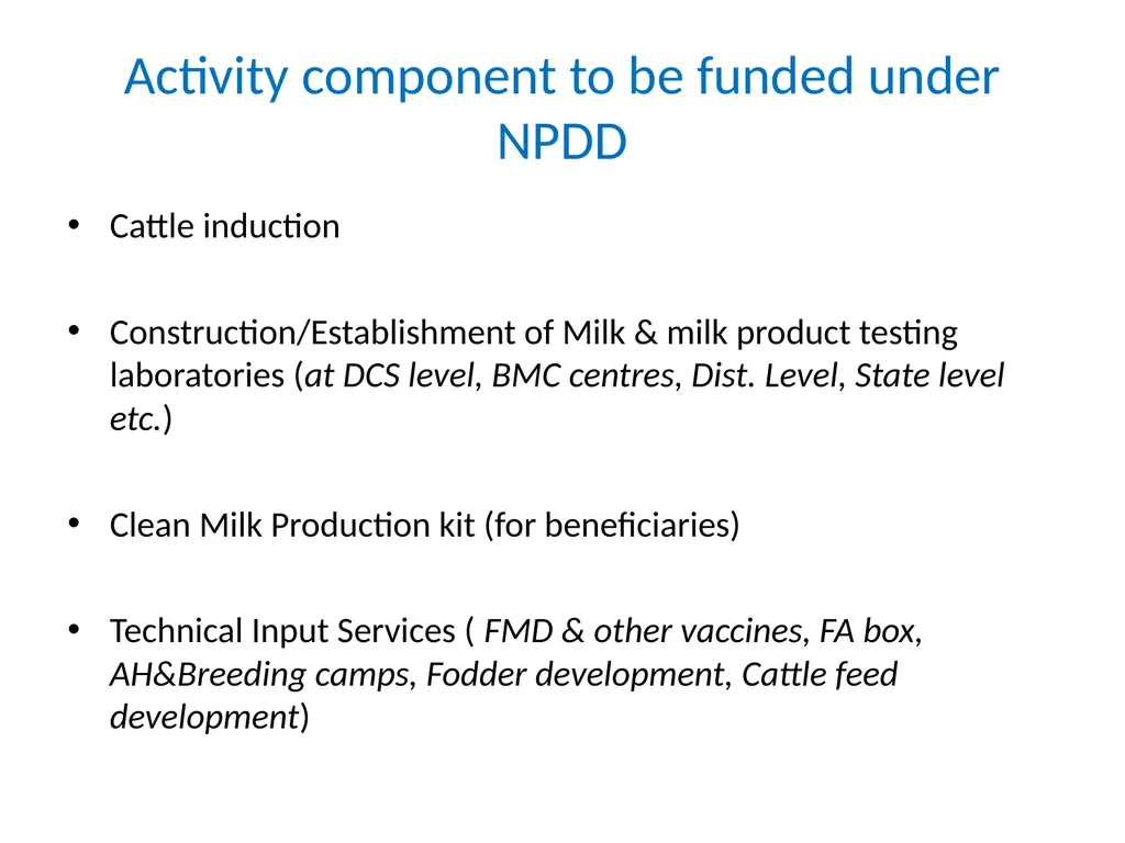 National Programme for Bovine Breeding and Dairy - slide 11 of 30