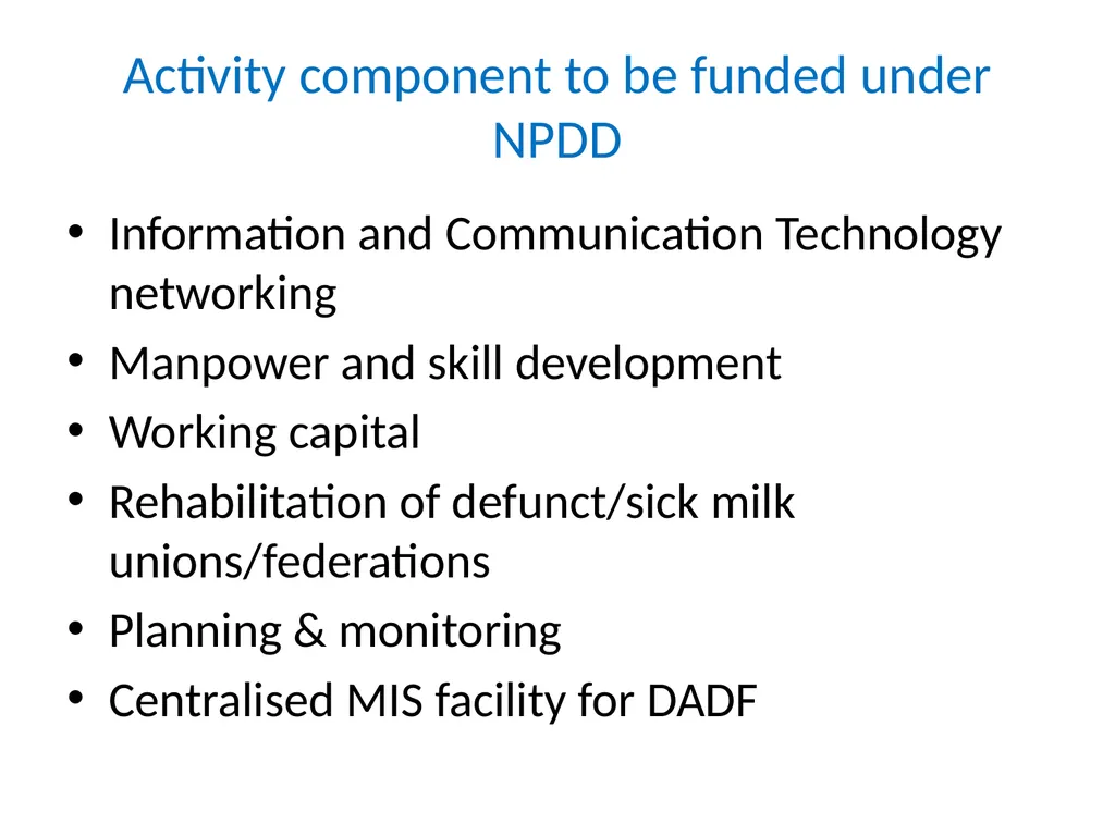 National Programme for Bovine Breeding and Dairy - slide 12 of 30
