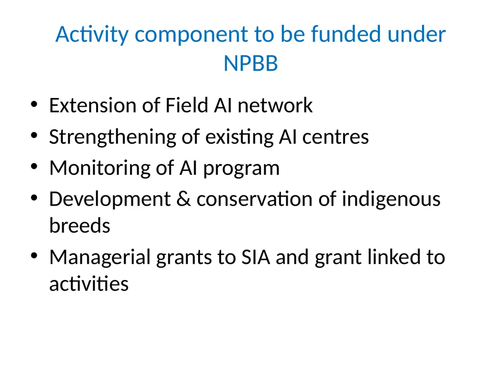 National Programme for Bovine Breeding and Dairy - slide 7 of 30