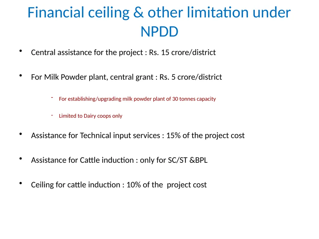 National Programme for Bovine Breeding and Dairy - slide 16 of 30