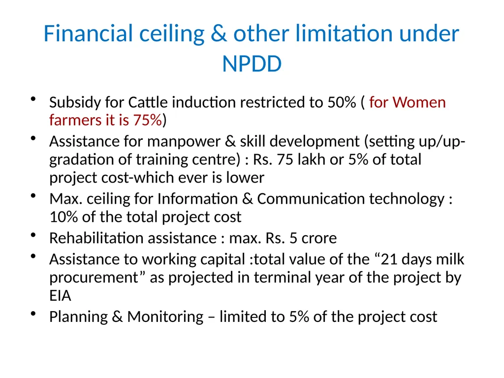 National Programme for Bovine Breeding and Dairy - slide 17 of 30