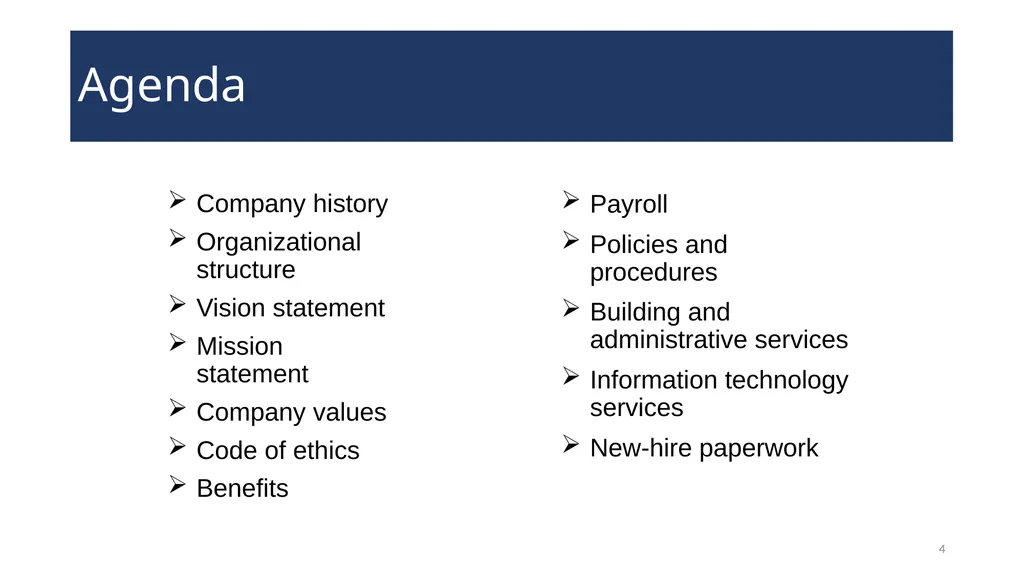 NEW HIRE ORIENTATION WELCOME! 2 Introduction of - slide 4 of 30