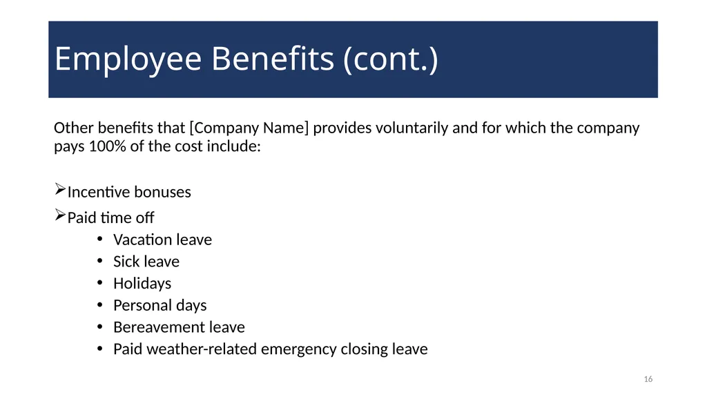 NEW HIRE ORIENTATION WELCOME! 2 Introduction of - slide 16 of 30