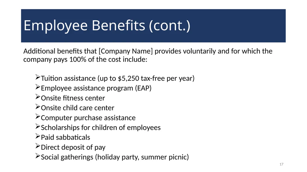 NEW HIRE ORIENTATION WELCOME! 2 Introduction of - slide 17 of 30