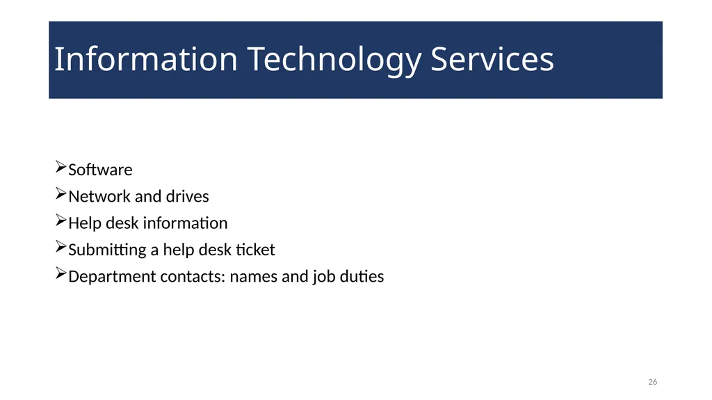 NEW HIRE ORIENTATION WELCOME! 2 Introduction of - slide 26 of 30