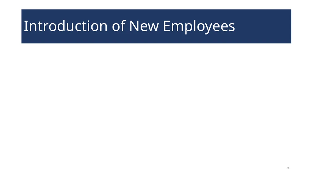 NEW HIRE ORIENTATION WELCOME! 2 Introduction of - slide 3 of 30