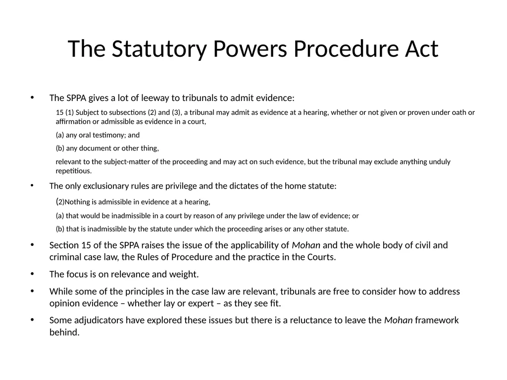 Expert Opinion Evidence: A Return to First - slide 25 of 33