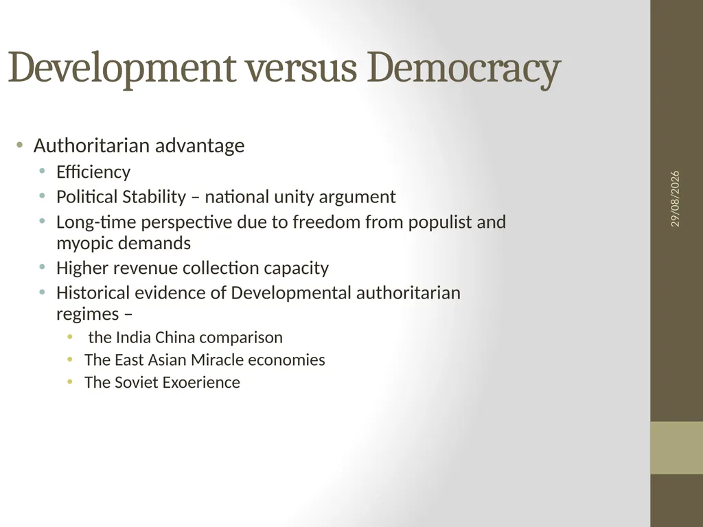 Modernisation theories The linear view of - slide 2 of 16