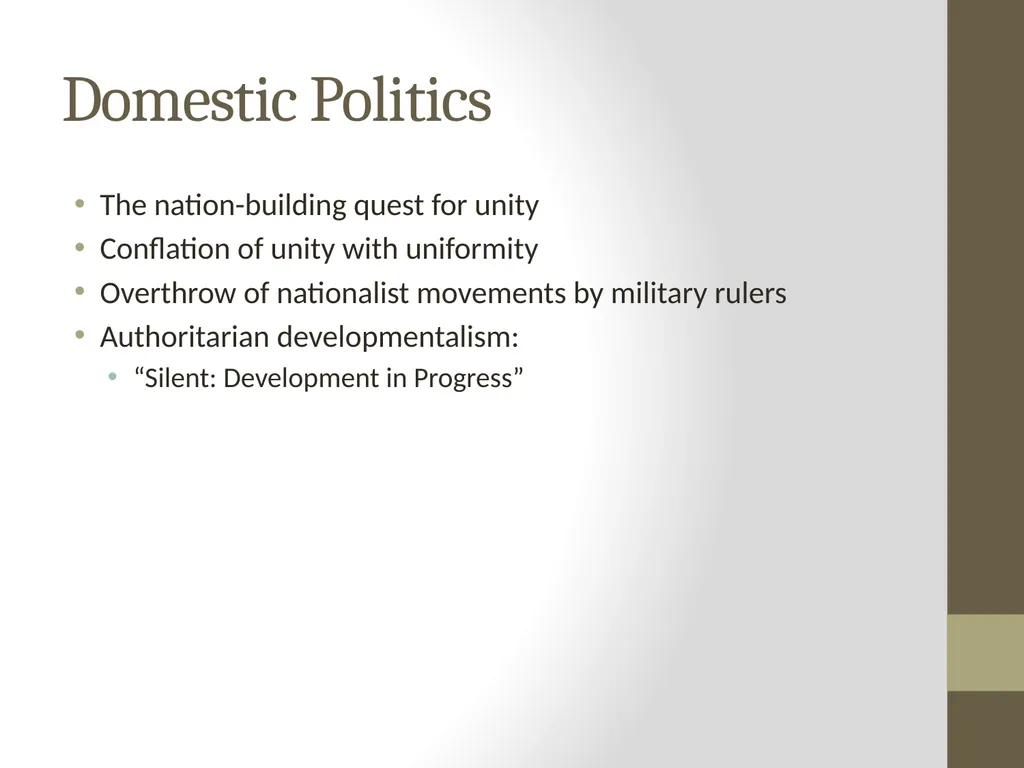 Modernisation theories The linear view of - slide 4 of 16