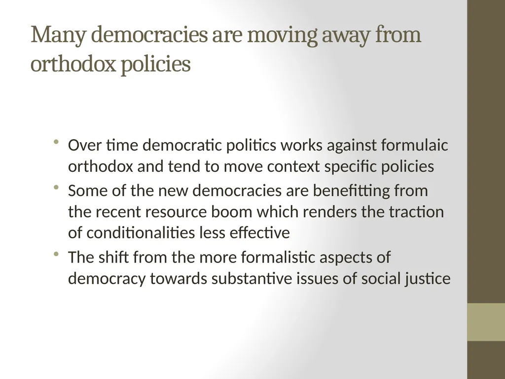 Modernisation theories The linear view of - slide 12 of 16