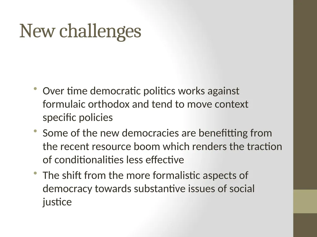 Modernisation theories The linear view of - slide 15 of 16