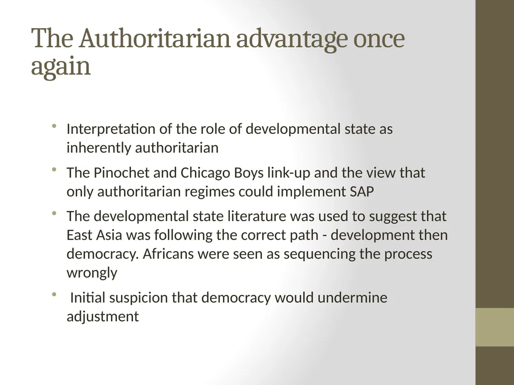 Modernisation theories The linear view of - slide 5 of 16