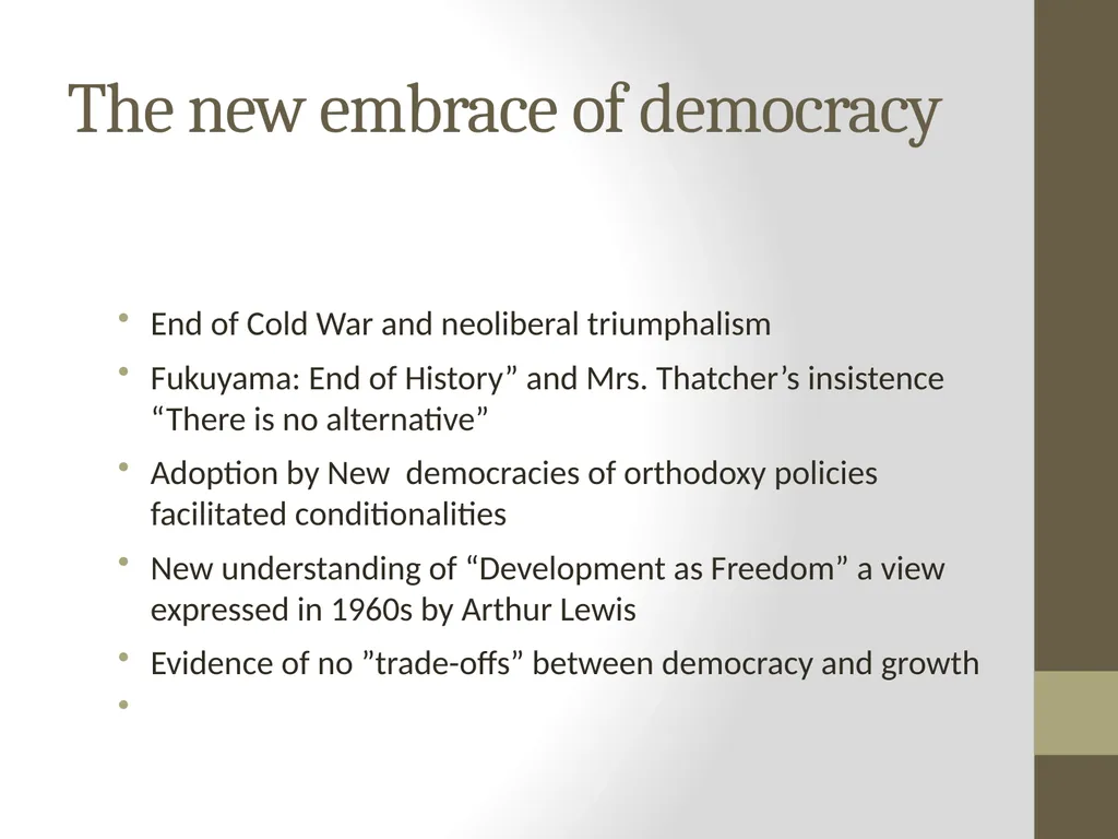 Modernisation theories The linear view of - slide 9 of 16