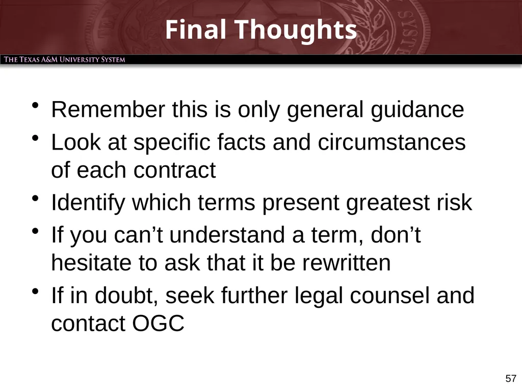 Warren J. DeLuca Assistant General Counsel - slide 57 of 58
