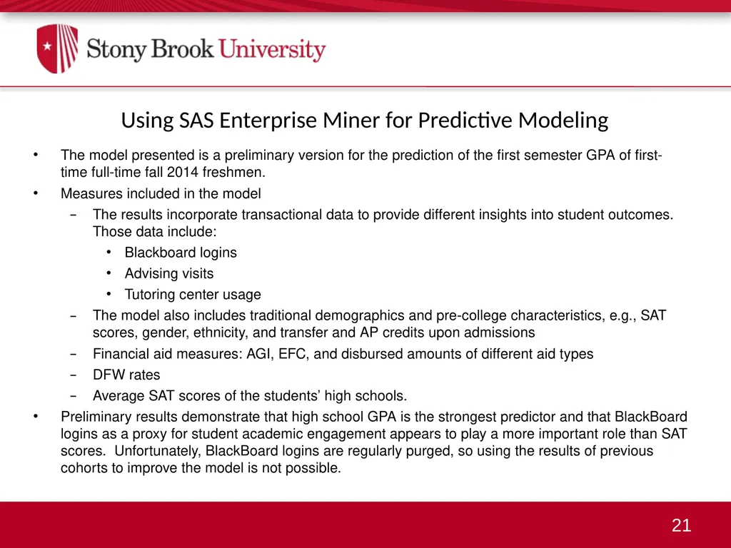 An Overview of Data Mining: Predictive Modeling - slide 21 of 29