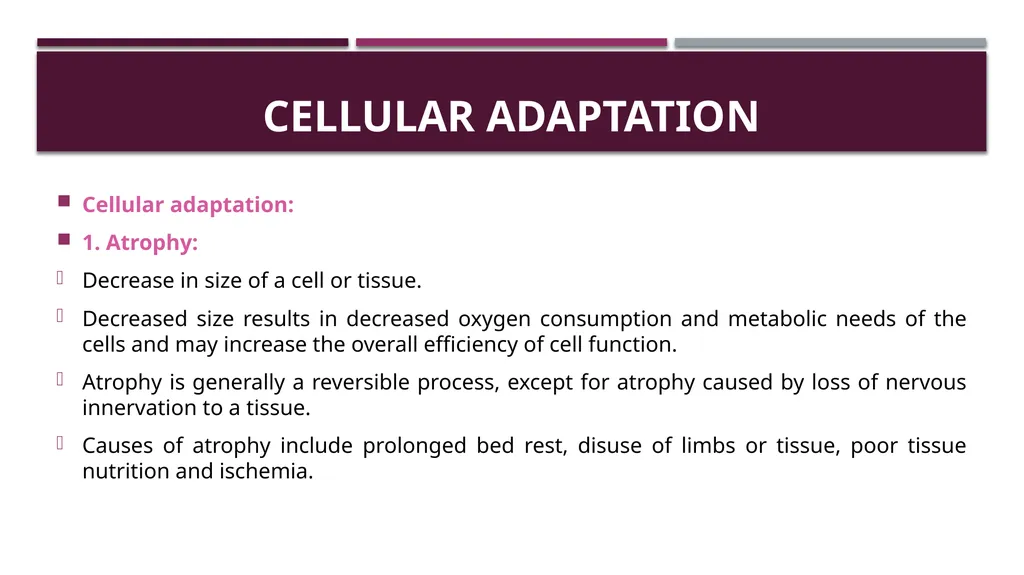 Cellular adaptation and cellular injury Prof. Dr. - slide 3 of 25
