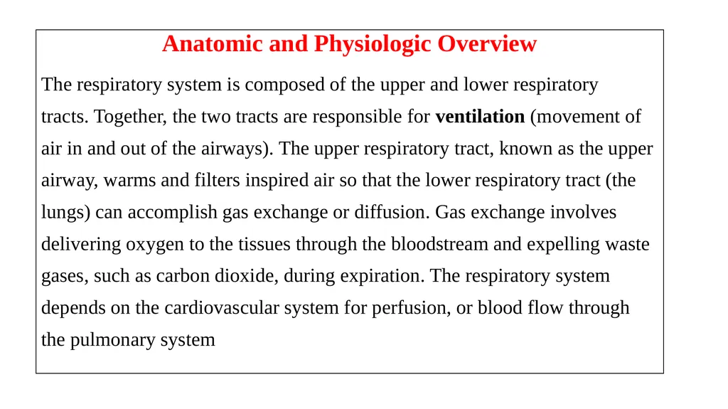 Respiratory System Prepared by Ali Malik Tiryag - slide 2 of 20
