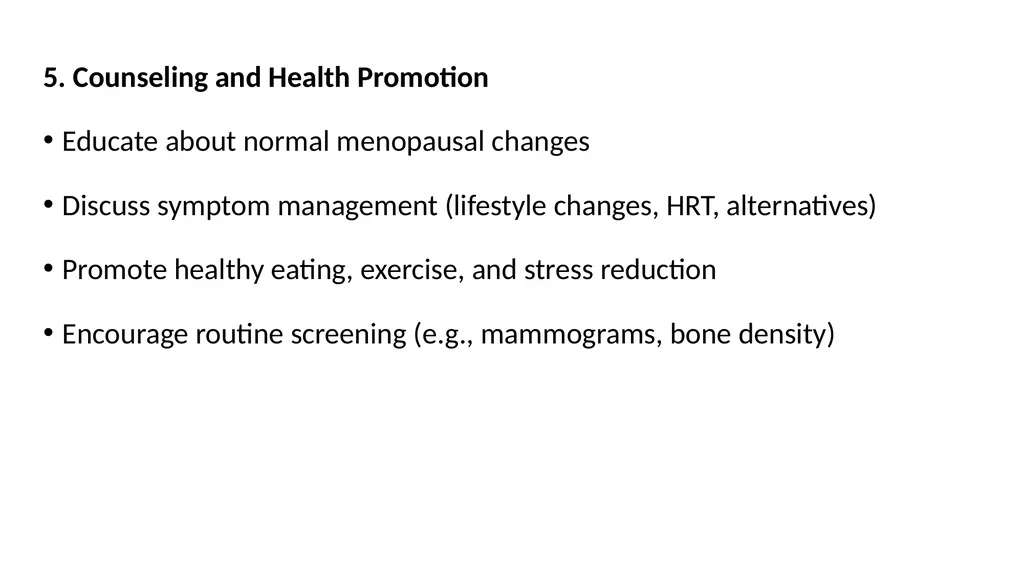 Certificate Course on Menopausal Health Title of - slide 21 of 23
