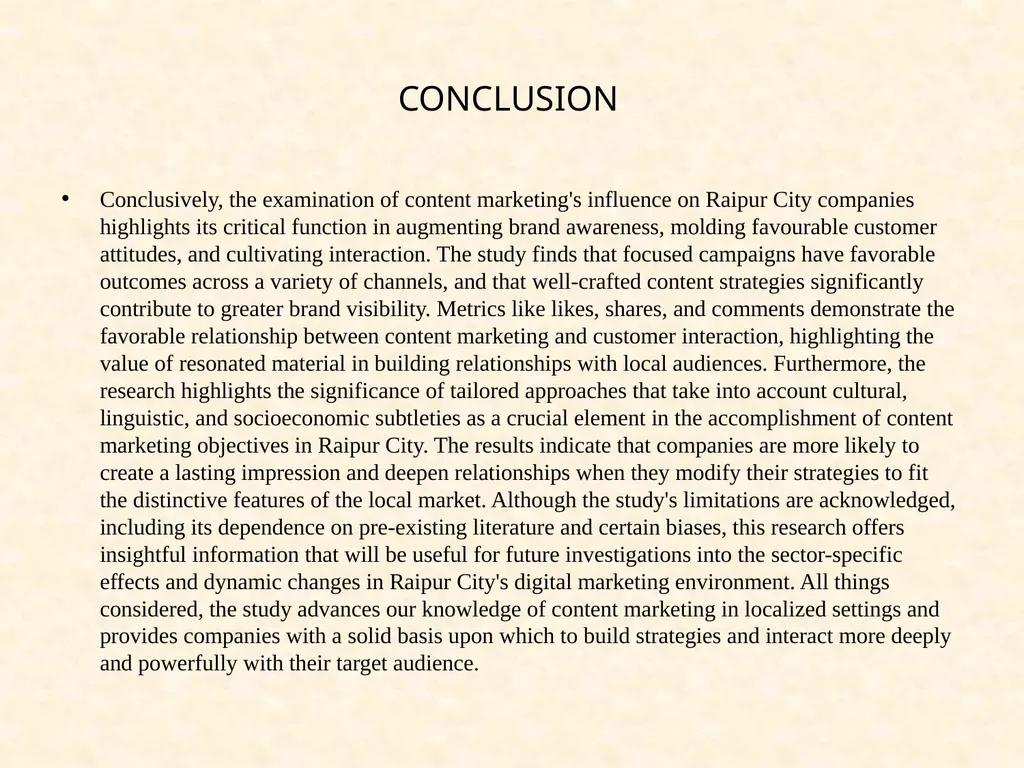"ANALYZING CONTENT MARKETING'S IMPACT ON BRANDS IN - slide 11 of 13
