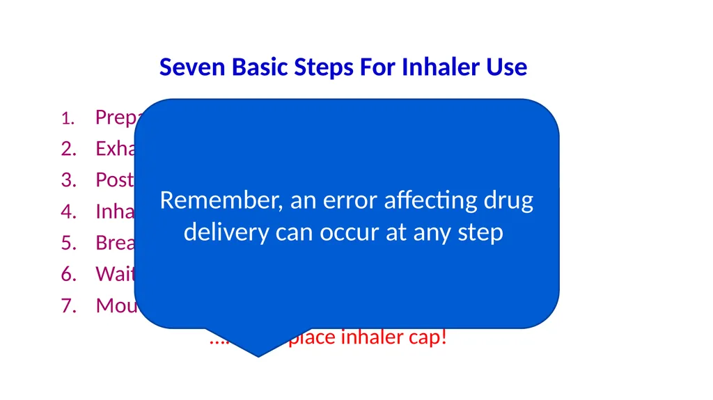 Inhaler Technique Training for Respiratory Ward - slide 6 of 18