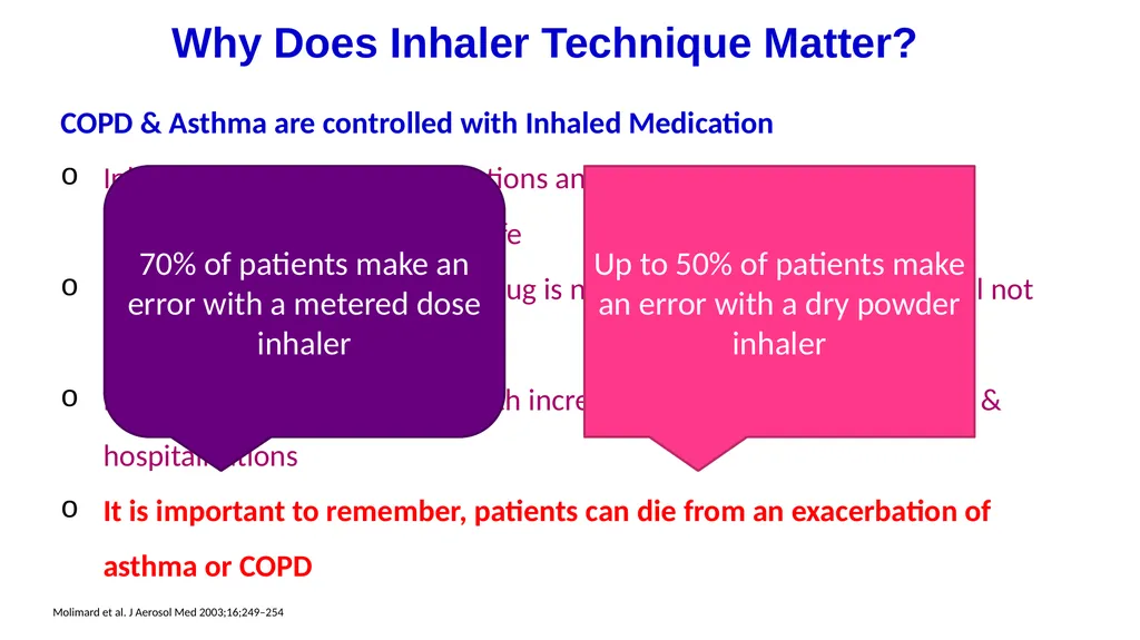 Inhaler Technique Training for Respiratory Ward - slide 2 of 18