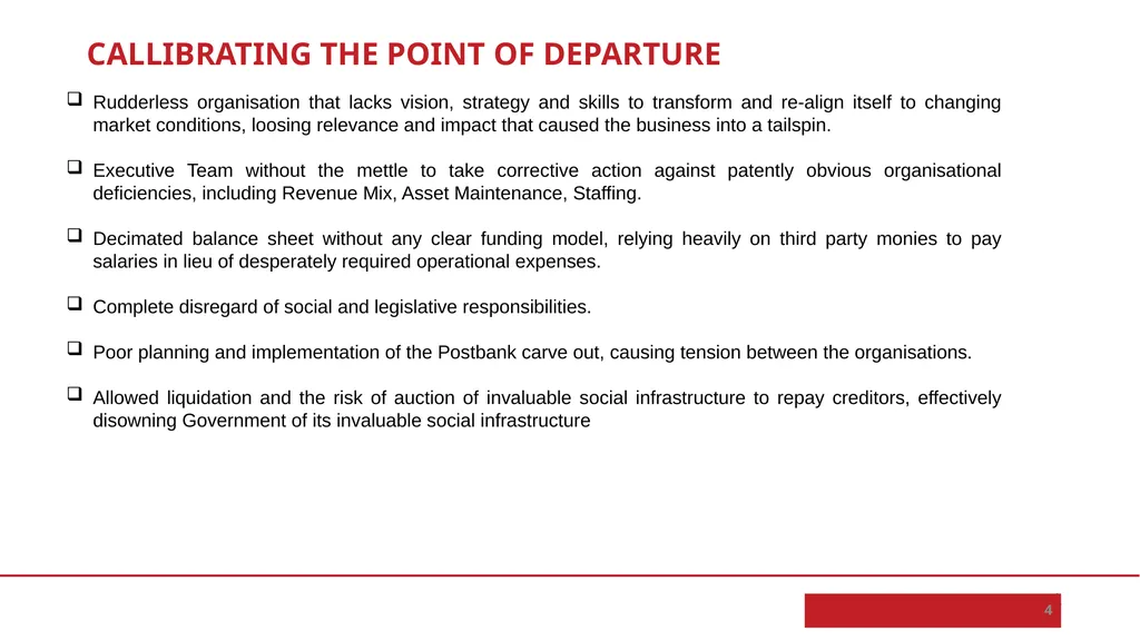 SOUTH AFRICAN POST OFFICE (SOC) LTD - (SAPO) - slide 4 of 27