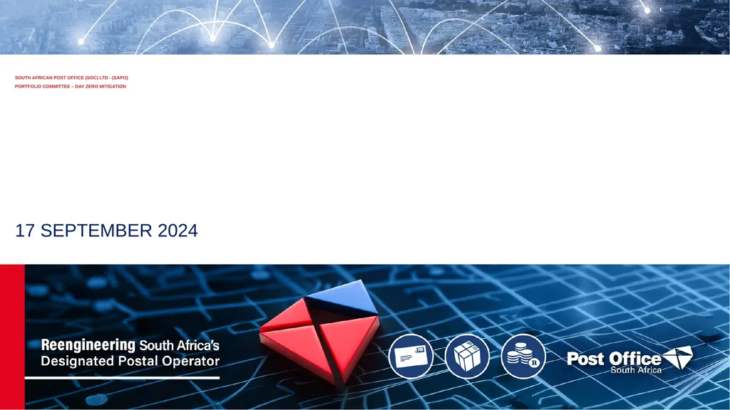 SOUTH AFRICAN POST OFFICE (SOC) LTD - (SAPO) - slide 1 of 27