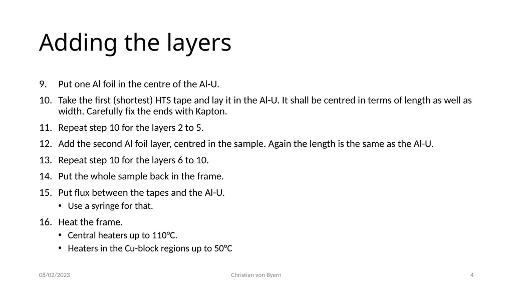 Soldering Process of a HTS Cable Step by Step - slide 4 of 7